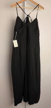 Universal Thread Black Crochet Smocked Maxi Dress Boho Strappy Large